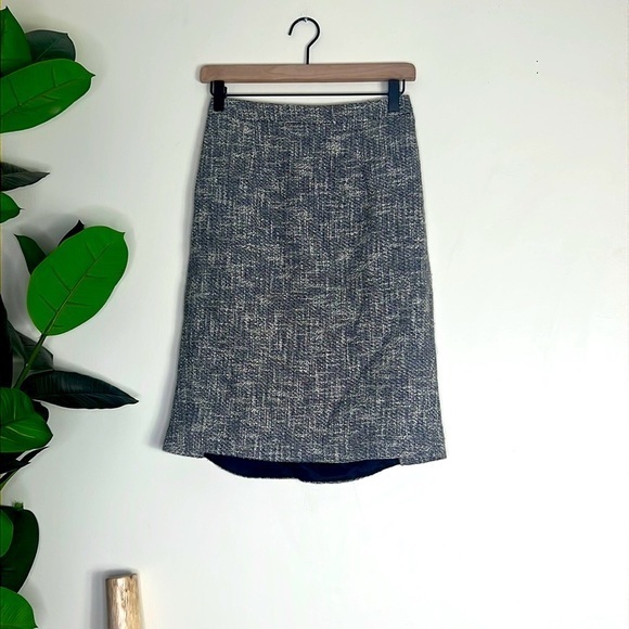 Tory‎ Burch Gray Tweed Pencil Skirt Size 2 - Picture 4 of 12